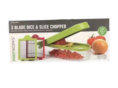 Prepworks by Progressive Dice and Slice Chopper with 3 Interchangeable Blades
