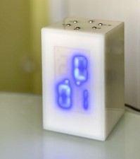 NEW! BEAUTIFUL VINTAGE CONTEMPORARY CUBE TOWER DIGITAL ALARM CLOCK from Habitat