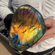 3.4lb Natural Labradorite Quartz Crystal Freeform Mineral Specimen Healing