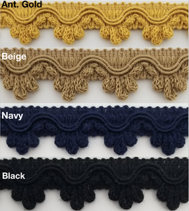 fringe trim yards loop scalloped decorative options many