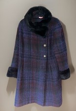 Joe Browns Coat Jacket Ladies Patterned Size 20 Uk Wool Blend Very Unique