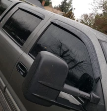 AVS Out Side Mount Smoke Rain Guards for 1999-2006 Chevy Silverado Crew Cab NBS