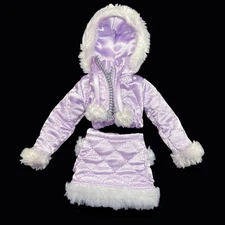 Rainbow High Violet Willow Winter Break Doll Outfit Clothes Fur Satin Pearl