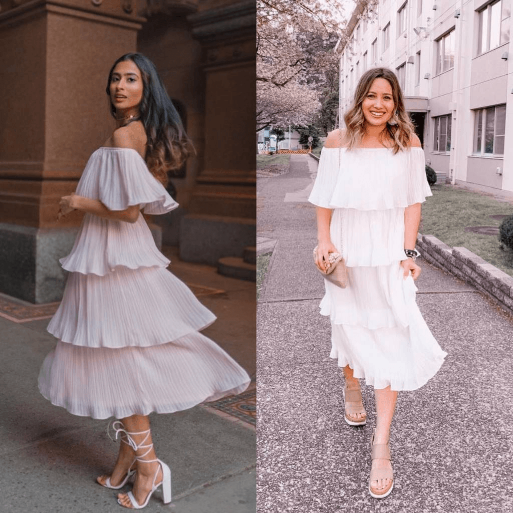 open lace back dress Long Sleeves V Neck 3D Flowers Pink Prom Dress Formal Dress PSK063 US6 / Pink main image 1