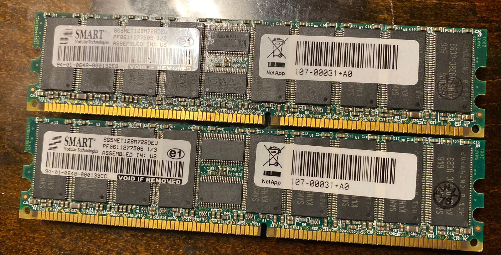 2GB Smart Modular (1GBx2) DDR Registered ECC PC-2700 333Mhz  SG5NET128M728DE