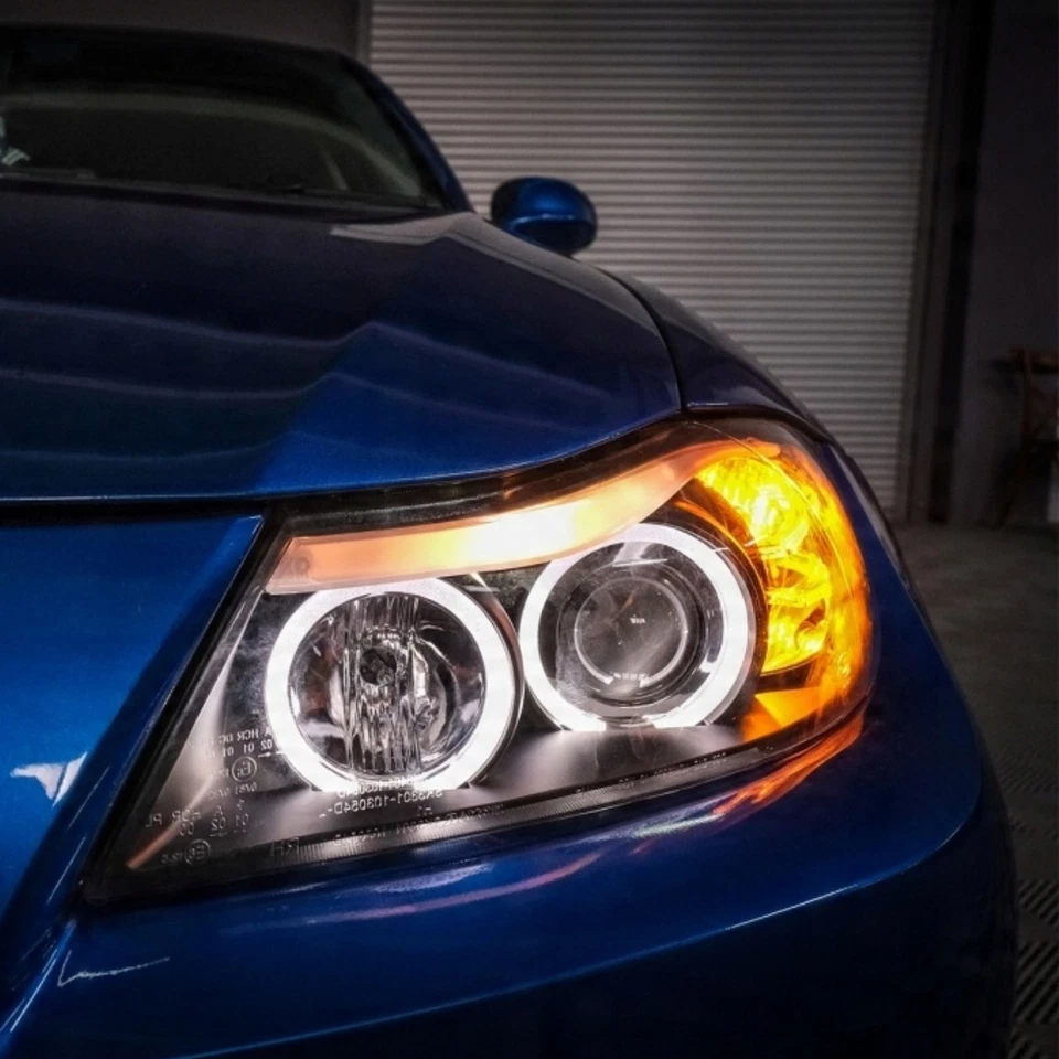 Scheinwerfer Set mit LED Angel Eyes für BMW E90/E91 3er 2005-09.2008 schwarz - Bild 2 von 4