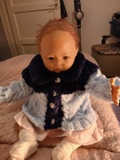 Hand Knitted Baby Cardigan +Hat 