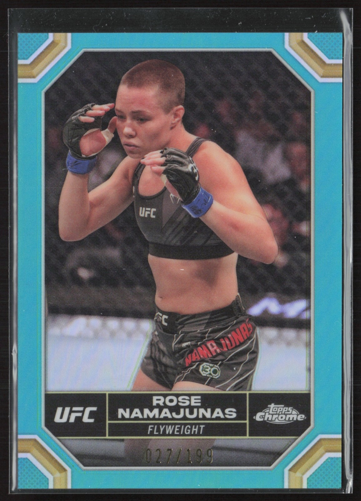 2024 Topps Chrome UFC Rose Namajunas Aqua Refractor /199 #169