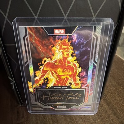 2025 Kakawow Cosmos Marvel Script Art Human Torch Auto 32/100    