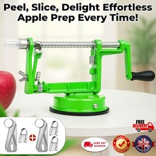 Apple Peeler Slicer Corer Dicer Cutter Kitchen Potato Fruit Veg Machine 3 blades