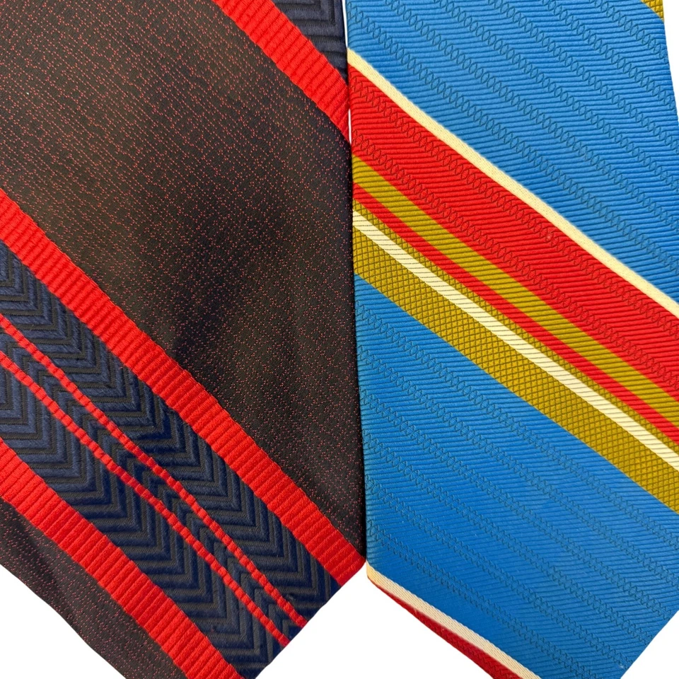 LOTE de corbatas de proxeneta vintage años 70 MoD RETRO corbatas de cuello ancho Foto 2 de 4