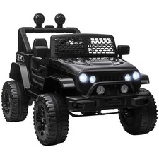 12V Battery Powered Kids Ride On Car Off Road Truck Toy w/ Parent Remote, Black