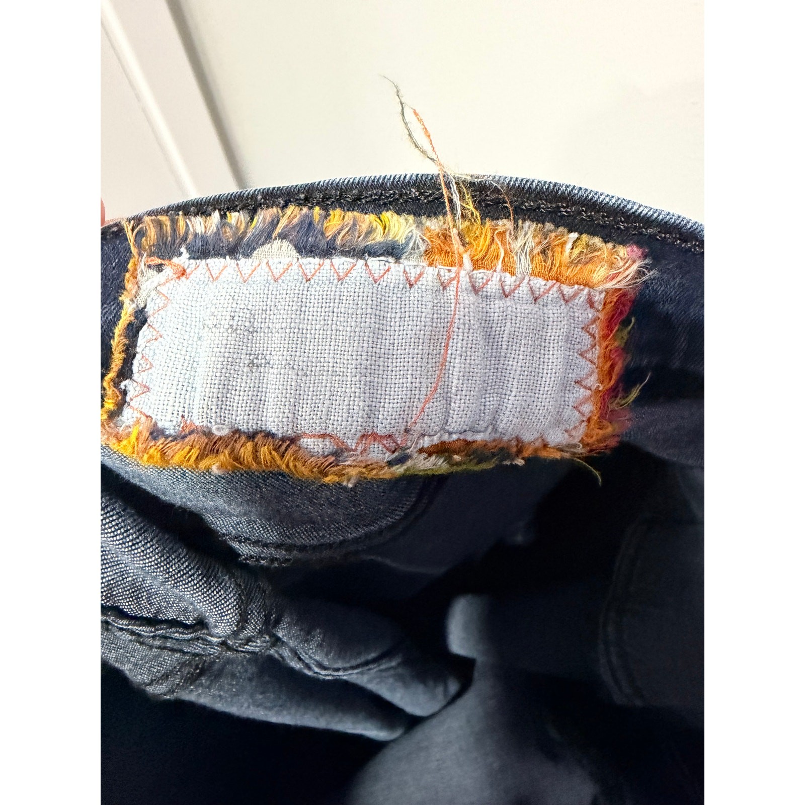 Levis Reworked Custom patchwork Jeans Size 14/34 … - image 5