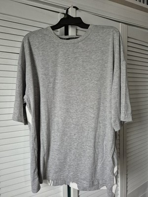 Jed North Oversized Shirt, Gray, ''No Pain, No Gain,'' M