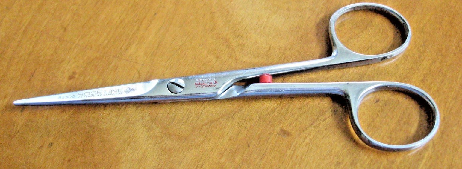 EUC ROSELINE 85500 5" Precision Grooming Scissors rose line Solingen W. Germany
