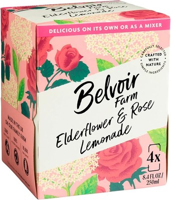 Belvoir Farm Elderflower & Rose Sparkling Lemonade | Delicious On It's Own Or...
