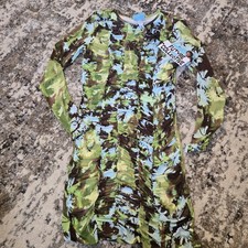 Future Collective Green, Brown Floral Print Long Sleeve Dress Size XS New