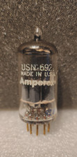 Amperex USN 6922 E88CC ROUND RING Getter - USA '1962- Tests NOS