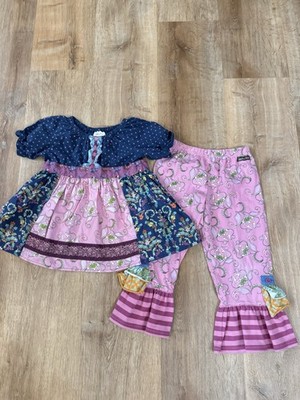 Matilda Jane Secret Fields Violet Ravine Big Ruffles And Walden Wishes Tunic Sz6