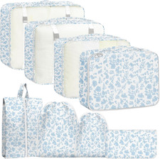 Packing Cubes for Travel - 8 Set Luggage Organizer Bags for Family, Mesh Breatha