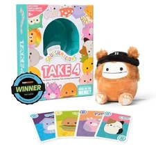 Squishmallows Take4, The Fast-Paced Family Game Includes Benny The Plush *New*