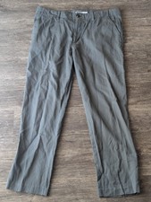 Mr Turk 38 Slim Fit Pants Gray Grid Check Cotton Stretch Preppy USA Made Read