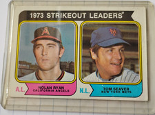 Topps 1974 League Leaders Nolan Ryan Tom Seaver #207 Mets Angels Baseball