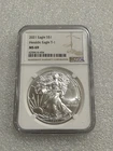 2021 SILVER EAGLE TYPE 1 NGC MS 69 ~~ BROWN LABEL  ~~ NO SPOTS ~~ PRISTINE (456)