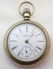ANTIQUE 18s WALTHAM PS BARTLETT 17 JEWEL ENGRAVED HORSE POCKET WATCH PARTS