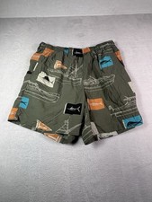 Columbia PFG Mens Shorts Medium Swimming Fishing Flags Martini Boat Print