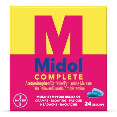 Midol Complete Gelcaps 24Ct: Menstrual 24 Count (Pack of 1)