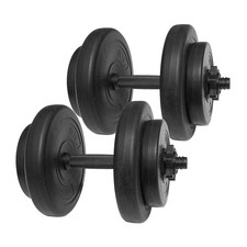 BalanceFrom 40 Pounds Vinyl Coated Dumbbell Set for Home Gym, Black   Ceme