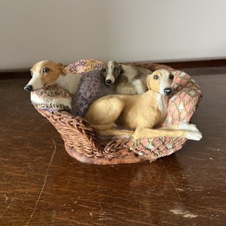 Whippets & Greyhounds In Basket