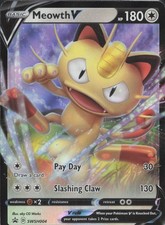 Pokemon TCG - Meowth V SWSH004 Promo SWSH Black Star - 1028