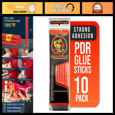High-Performance Red PDR Glue Sticks (10 Pack) - Precision Dent Repair Adhesive