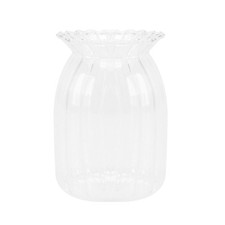 Glass Vase Adornment Transparent Delicate Flower Vase for Home Decoration