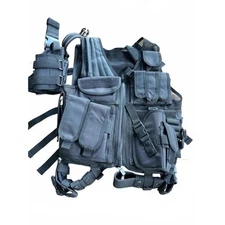 Yakeda Tactical Vest UTG Mag Pouches Detachable DropLeg Holster Adjustable Black