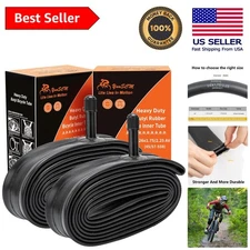 Ultra-Durable 26-Inch Heavy Duty Bike Inner Tubes - 2 Pack for Mountain Biking