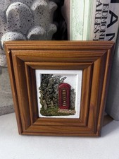 VINTAGE DAVID J SIMPSON GLAZED RELIEF WALL ART MINIATURE ‘Phone Home’ Glimpses