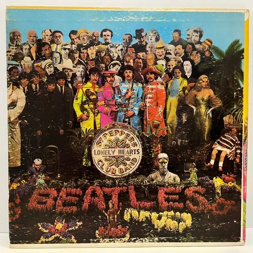 THE BEATLES - Sgt Peppers (1967 Mono w/Inners) - 12" Vinyl Record LP - VG