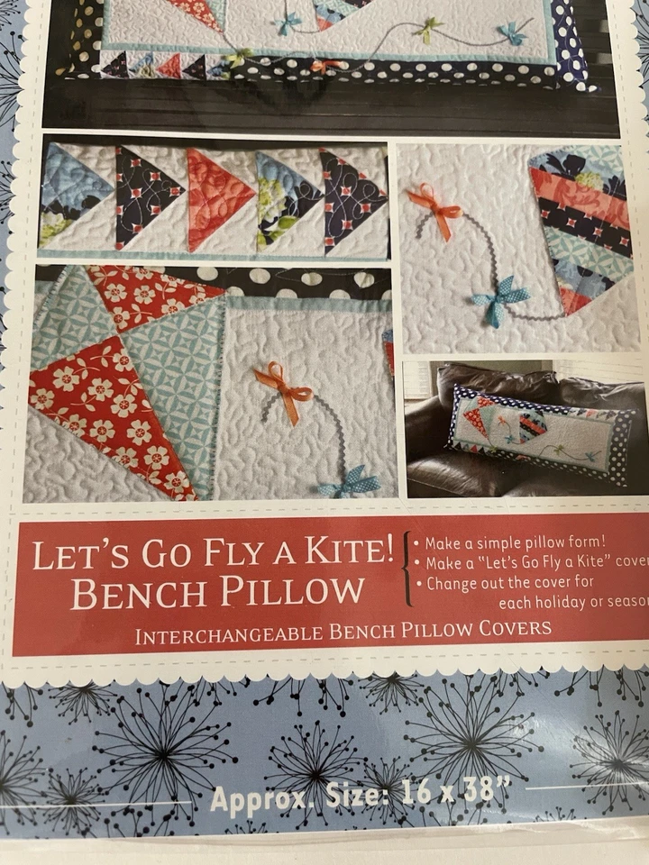 Lets Go Fly A Kite Bench Pillow Pattern by KimberBell Designs KD172 Appliqué - Image 3 of 4