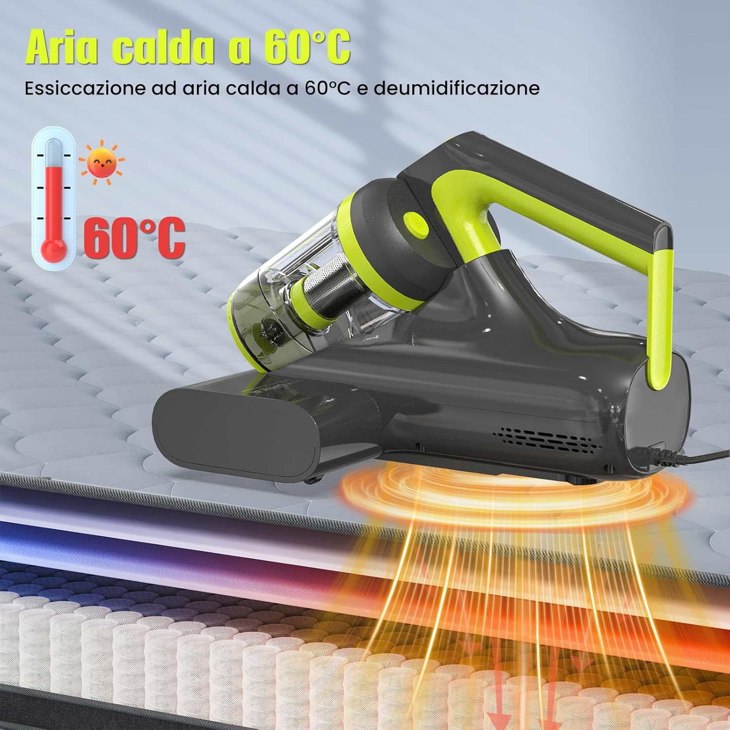 Battimaterasso Professionale HYCHIKA 16Kpa | Luce UV e Calore 60° - 3
