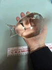 Italian Murano Style Glass Clear Fish Vintage Very Heavy.