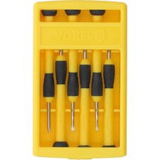 Pr&auml;zisions-Schraubendreher-Set 6er CRV Kreuz Schlitz Profi Werkzeug