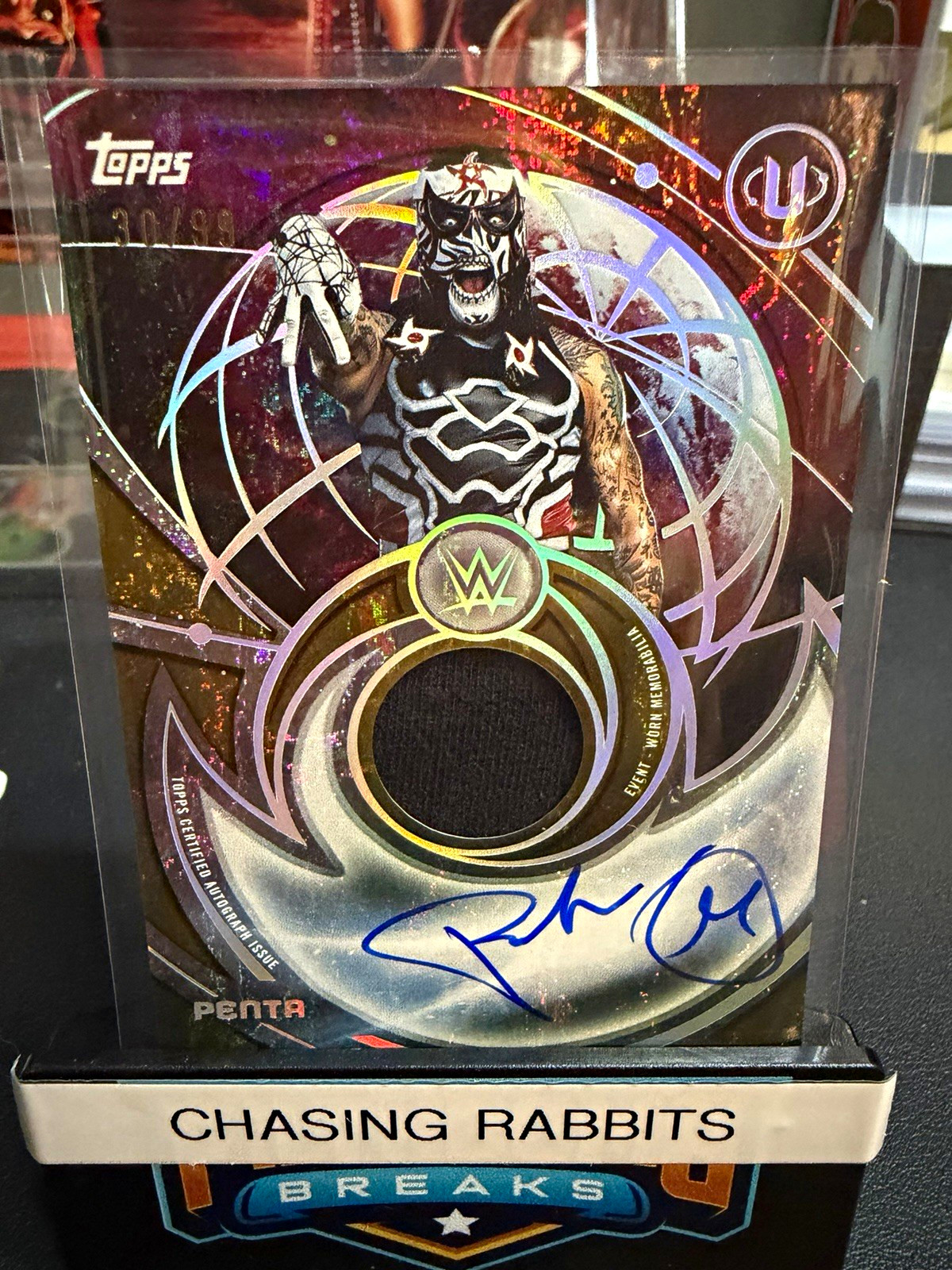 Topps 2026 WWE Universe Penta Worldwide Relic Auto WRA-PA 30/99 RAW view 1