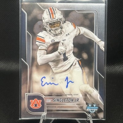 Eric Singleton Jr. 2025 Bowman University Chrome Auto Autograph Auburn Tigers