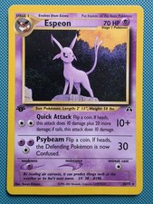 Pokemon Card Neo Discovery 1st Edition Non Holo Rare Espeon 20/75 WOTC LP-NM