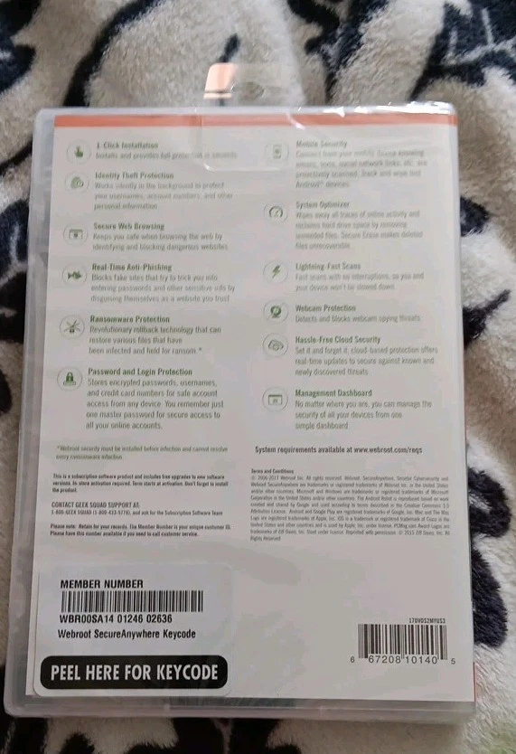 Webroot Secure Anywhere Internet Security 2006-2017 NEW, Sealed - Image 2 of 2