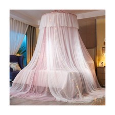 VETHIN Bed Canopy Princess for Girls,Bed Canopy Curtain Double Layer Sheer Me...