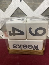 Mud Pie Kids Pregnancy Newborn Baby Infant Milestone Countdown Blocks